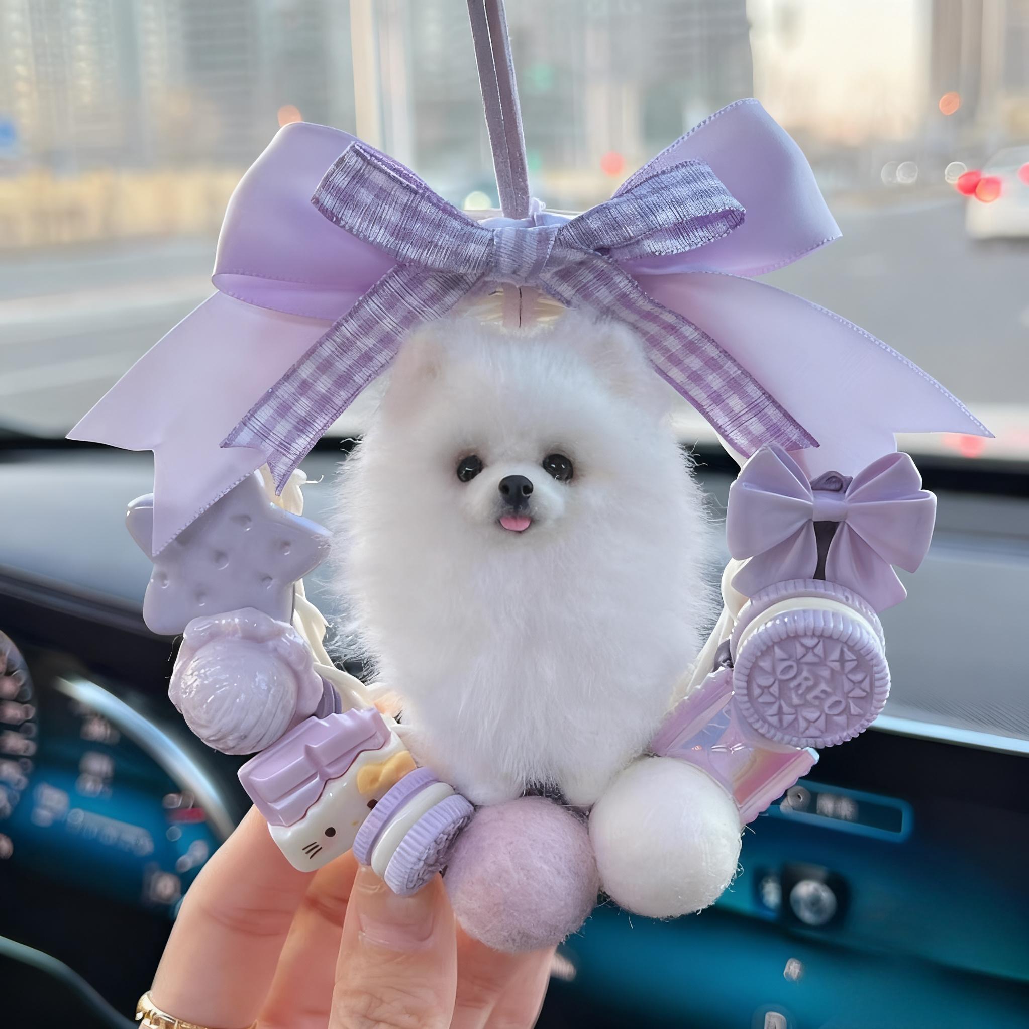 Wool Felt DIY Handmade Lifelike Custom Pet Car Ornament - 图片 3