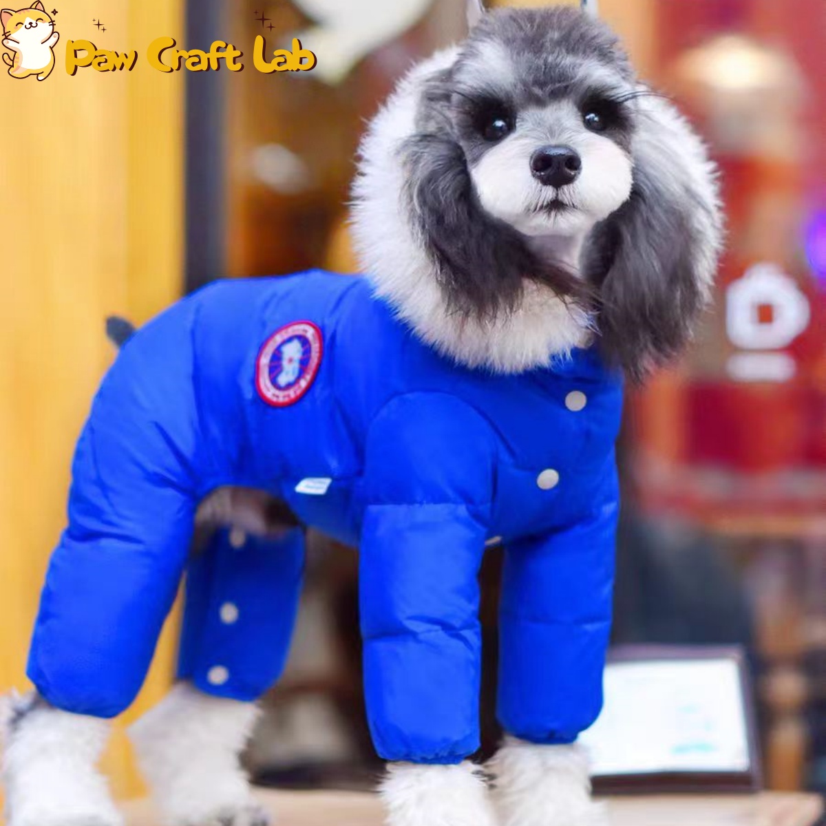 New Style Dog Down Jacket with Fur Collar | Warm & Fashionable Winter Goose Down Coat for Dogs