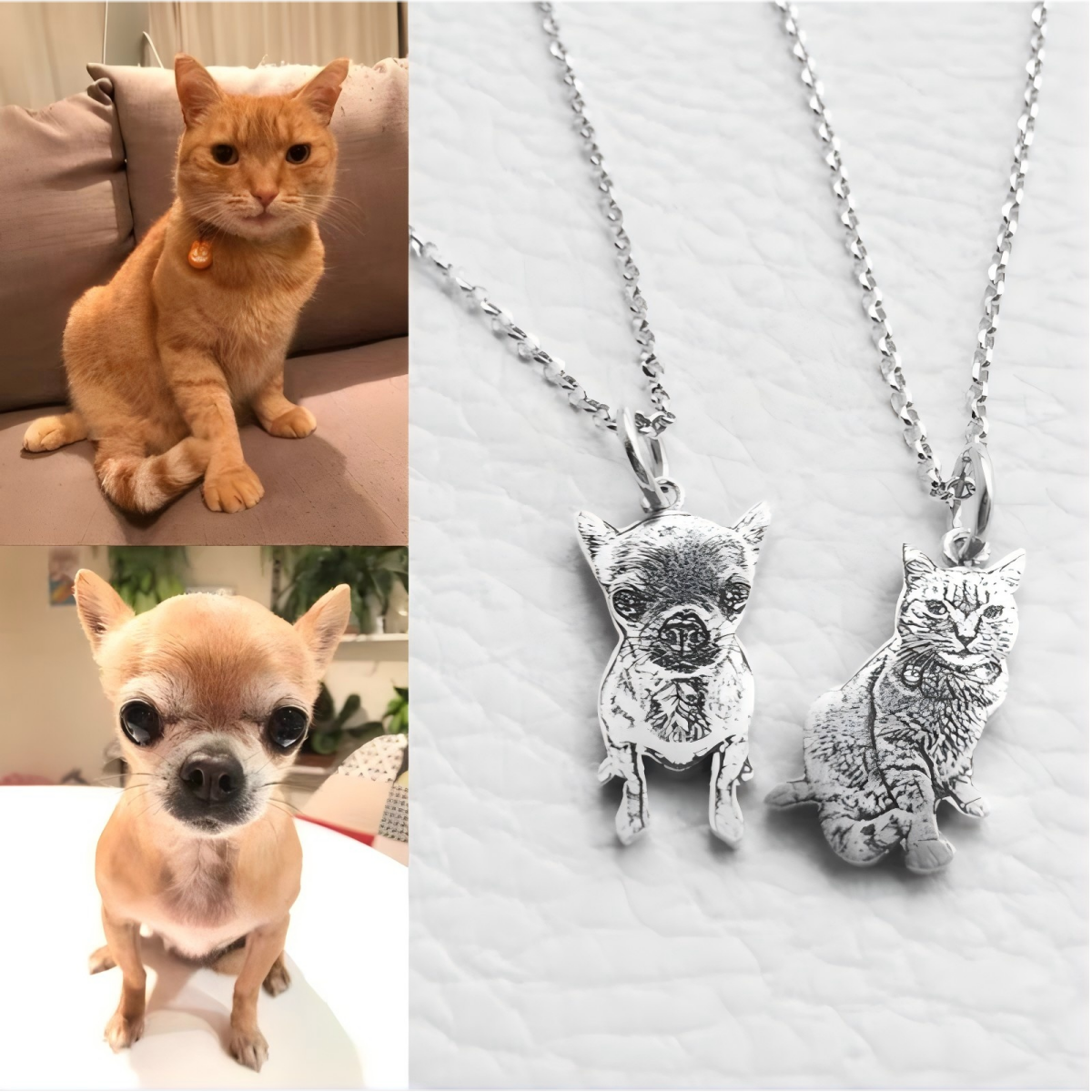 Custom Sterling Silver Pet Figurine Jewelry
