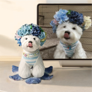 Hand-Painted  Polymer Clay Pet Figurine