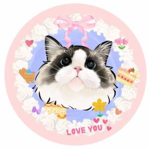 Hand-Painted Custom  Pet Logo For Carpets