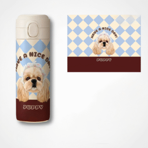 Hand-Painted Custom Pet Logo Thermos Cup - 316 Stainless Steel