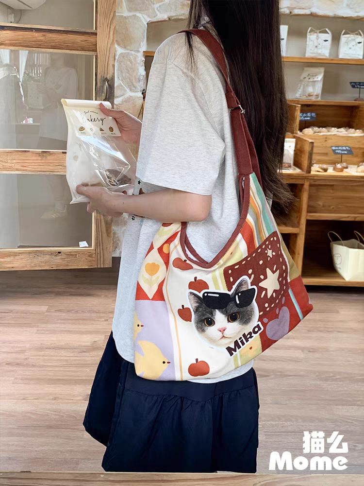 Pet Custom Canvas Tote Bag | Stylish & Functional for Pet Lovers - 图片 3