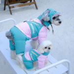 Pet Four-Legged Down Jacket - Removable Winter Coat